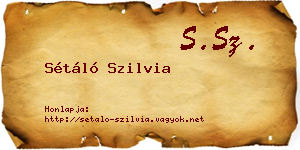 Sétáló Szilvia névjegykártya