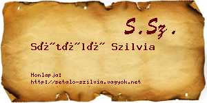 Sétáló Szilvia névjegykártya